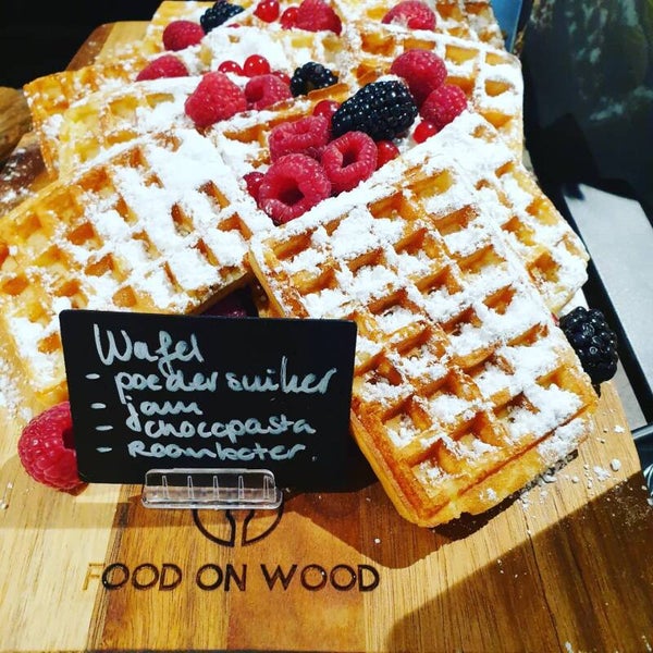 Wafel met poedersuiker