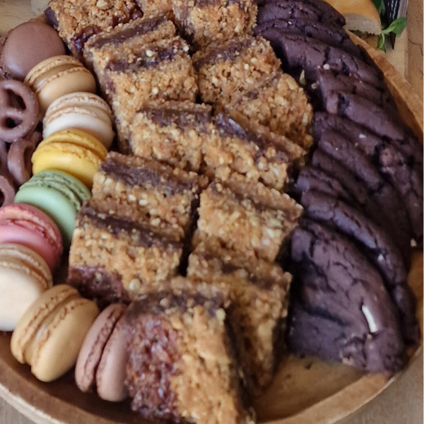 Mix van mini brownie en karmalitas