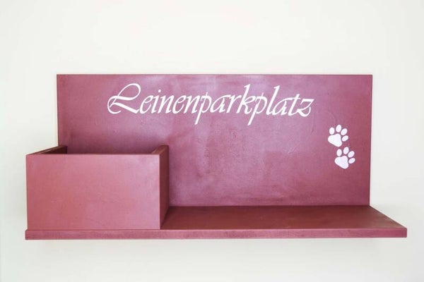 Hundegarderobe mit Box - rostbraun