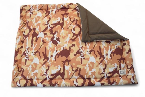 Softshelldecke "Camouflage braun-beige-weiß"