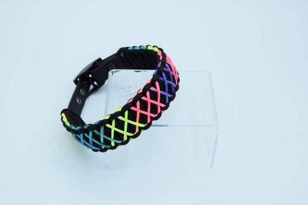 Halsband Biothane trifft Paracord "31-36cm"