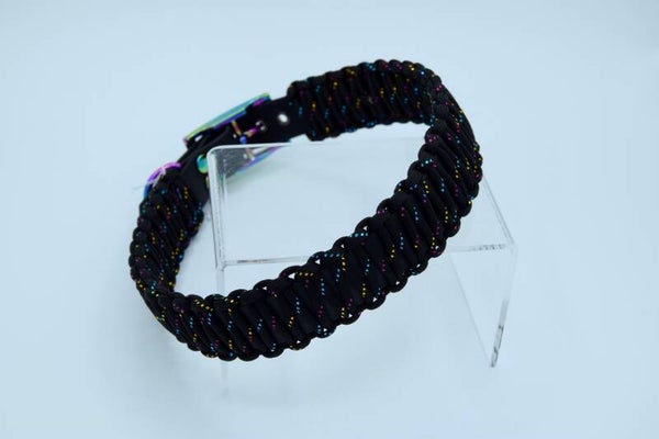 Halsband Biothane trifft Paracord "48-53cm"