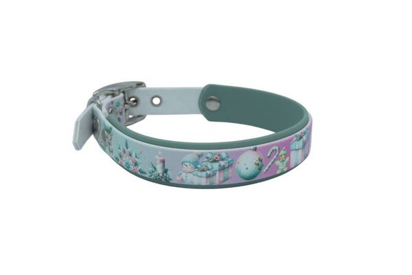 Halsband Biothane "Winterwonderland" - Größe S