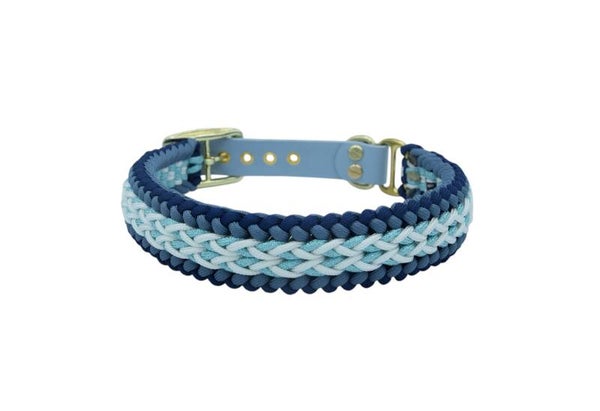 Halsband Paracord "Blau-Weiß"