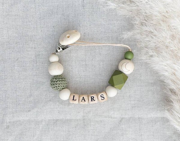 Speenkoord met naam groen