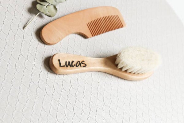 Houten borstel setje MET NAAM