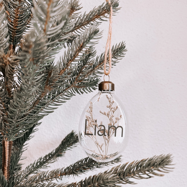 Kersthanger droogbloemen bruin