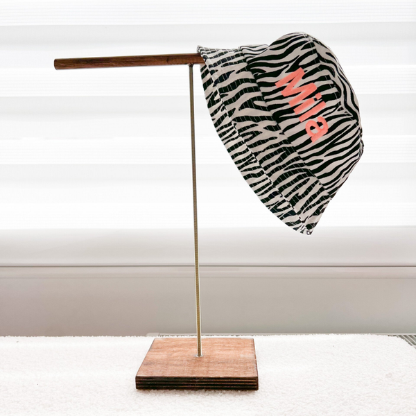 Zomer hoedje Zebra zwart/wit