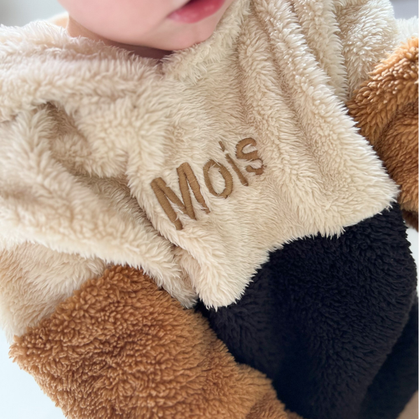 Teddy hoodie beige
