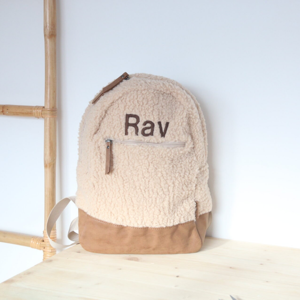 Teddy tas Creme/leer