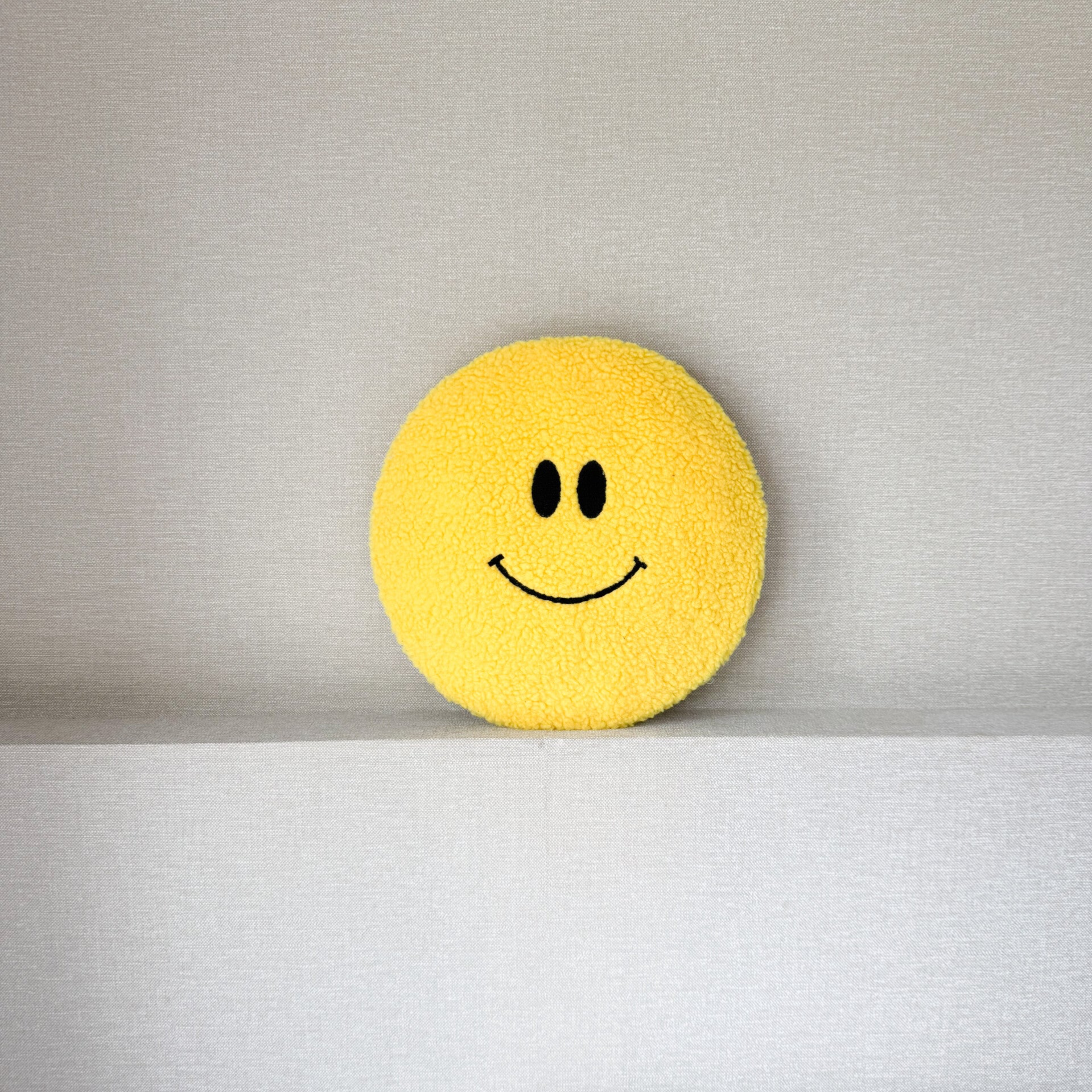 Teddy smiley lamp geel