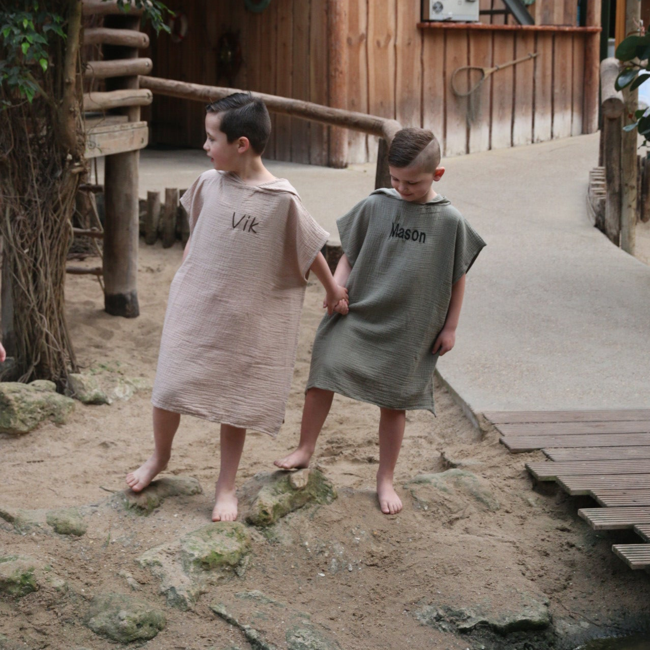 Hydrofiele poncho beige