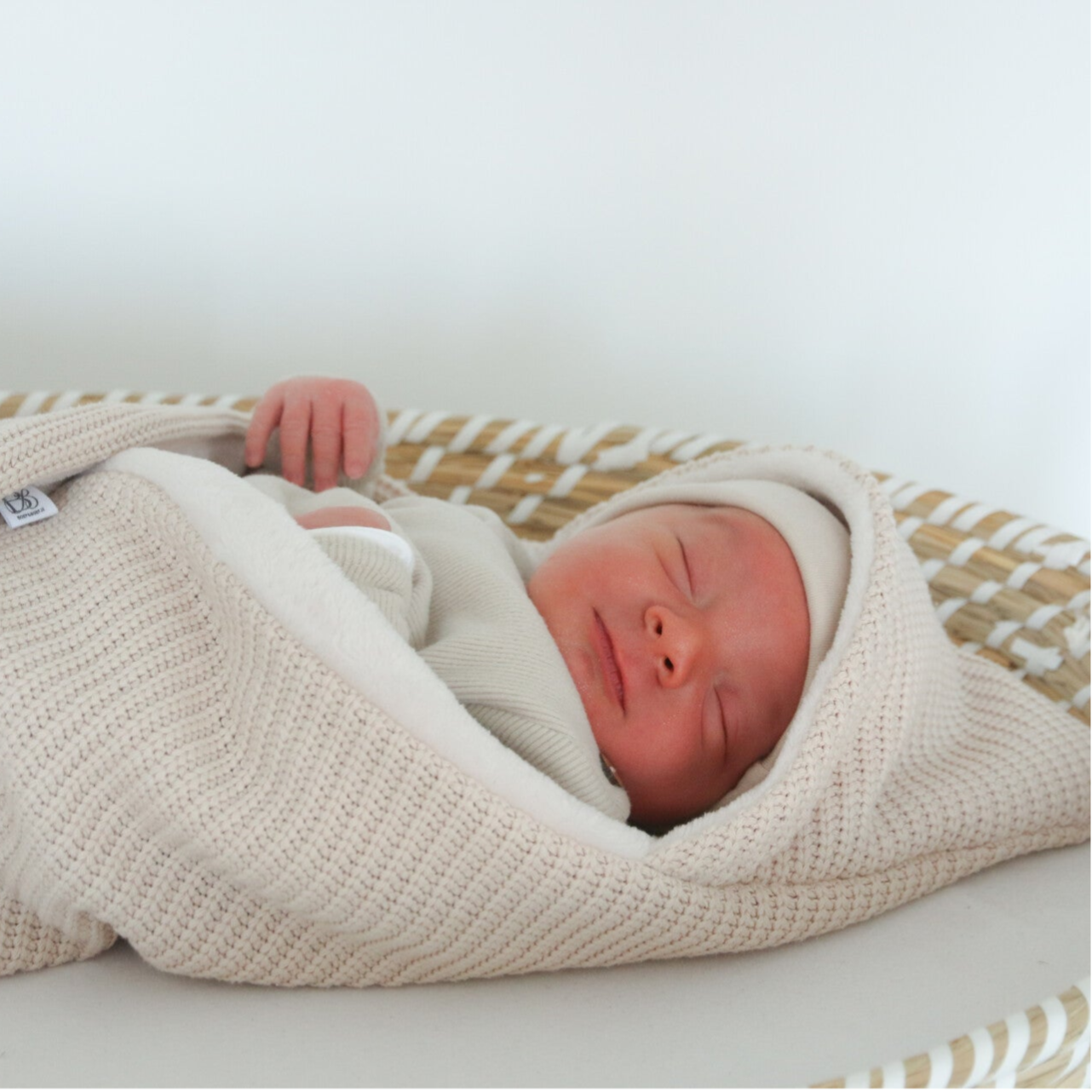 Wikkeldoek knit beige