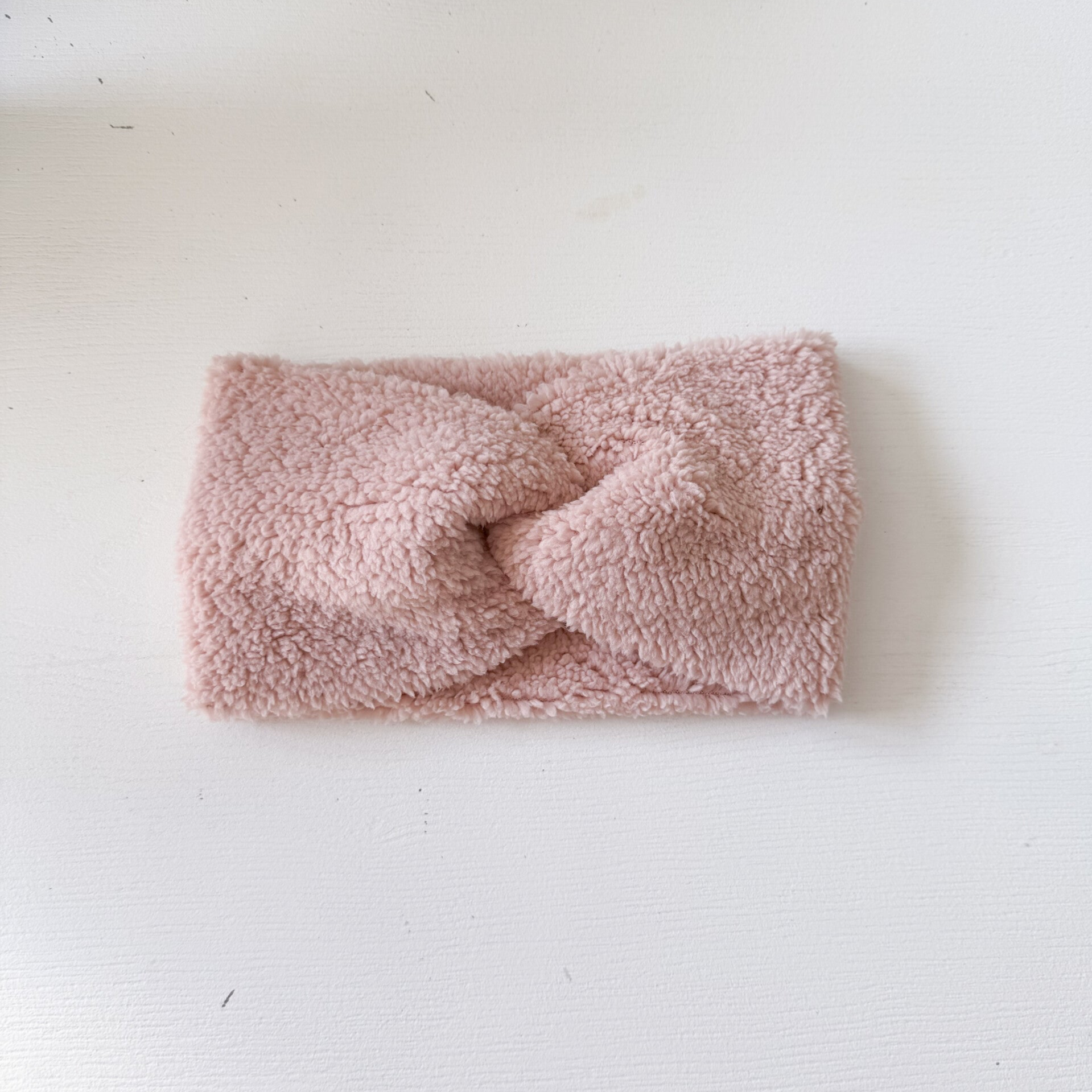 Teddy twist haarband roze 5jaar-volwassen