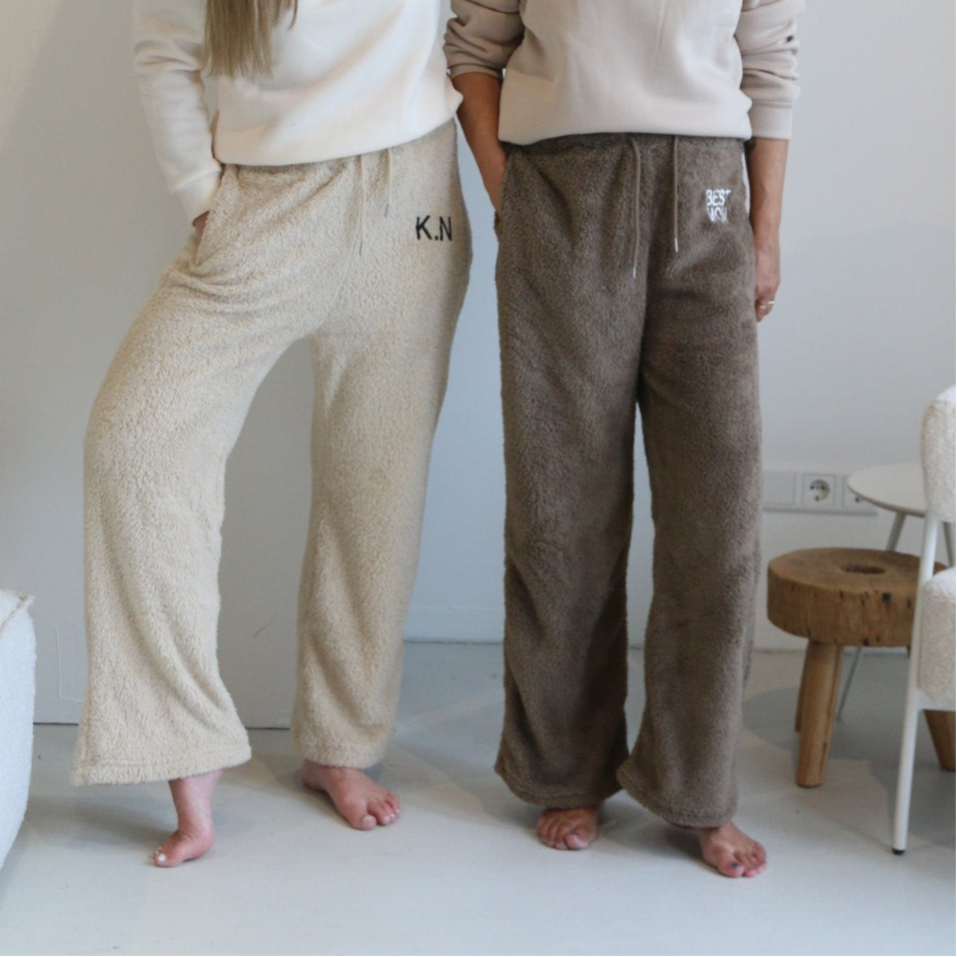 Teddy broek beige