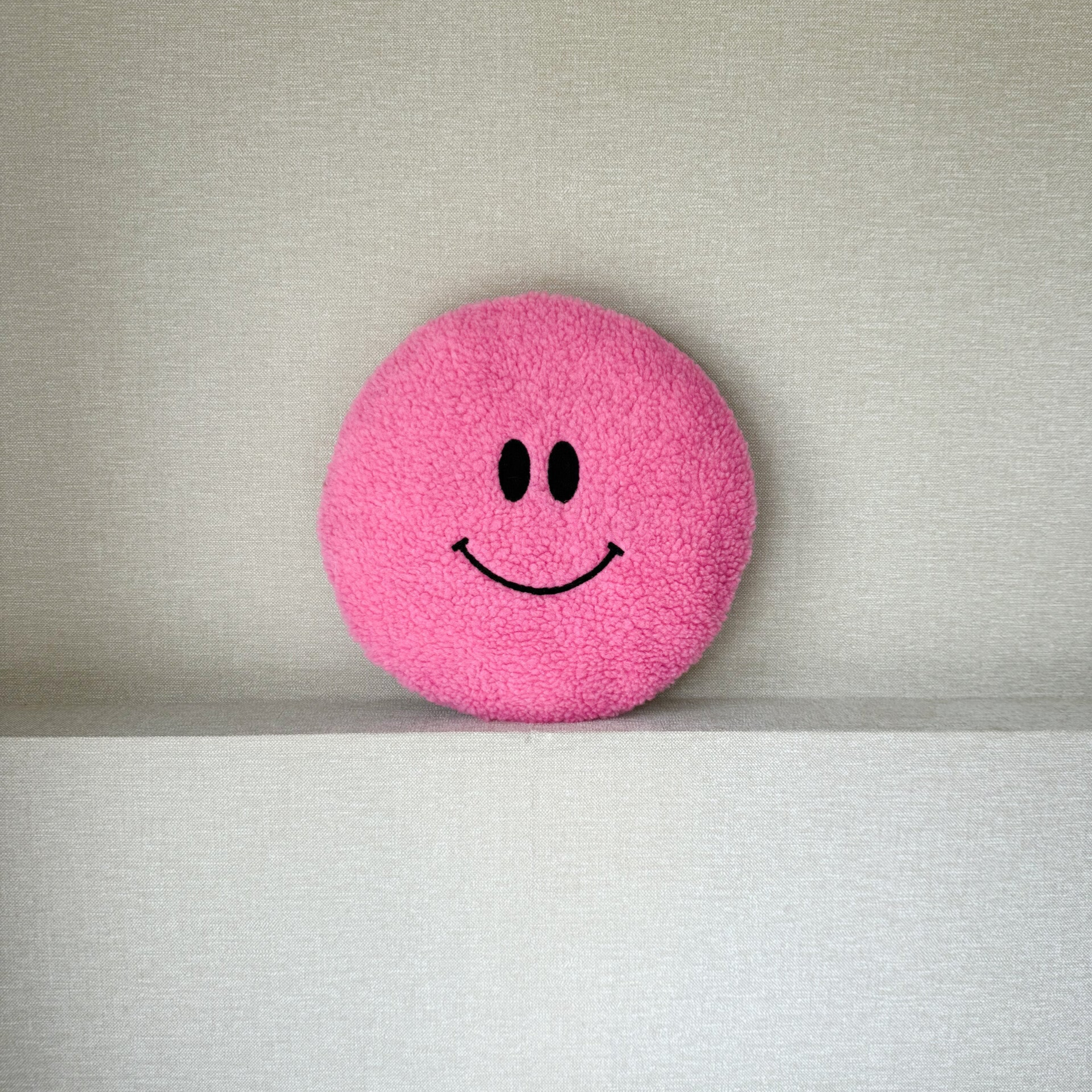 Teddy smiley lamp roze