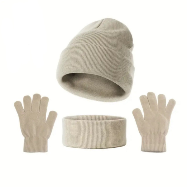 Winterset 3-delig beige