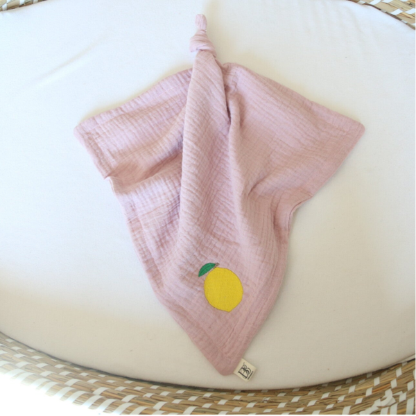 Hydrofiel speendoekje citroen roze