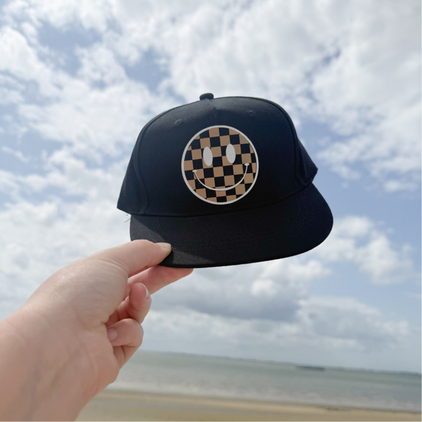 Zwarte snapback smiley