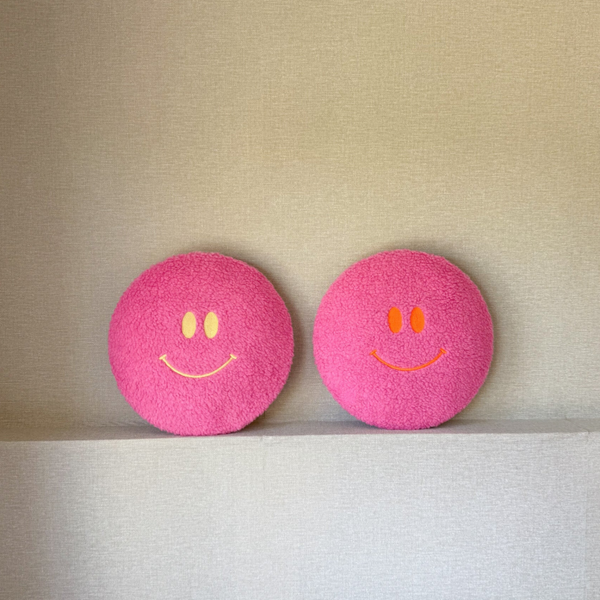 Teddy smiley lamp roze