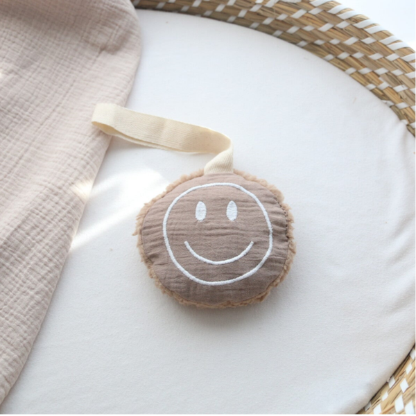 Speendoekje smiley bruin