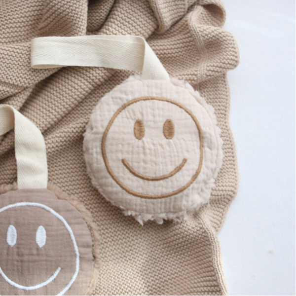 Speendoekje smiley beige
