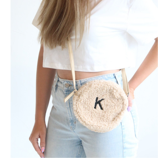 Schoudertas rond beige