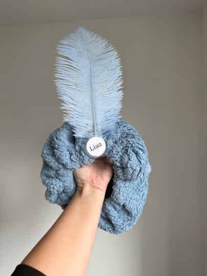 Pietenmuts teddy blauw