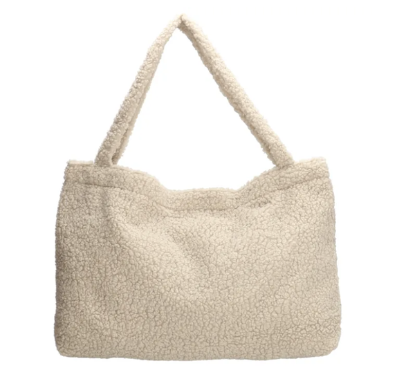 Mom bag teddy Crème