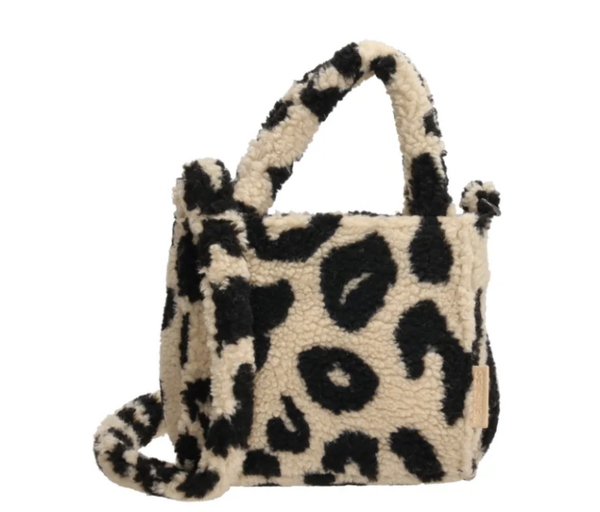 Schouder/handtas panter beige S