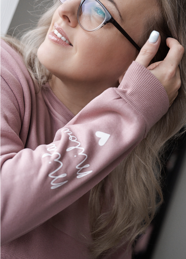 Mama sweater oud roze