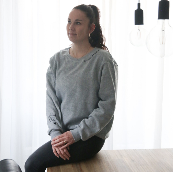 Mama sweater grijs