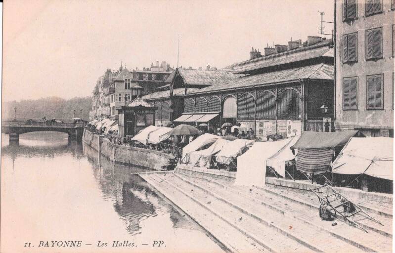 Les halles de Bayonne au début du XXe siècle
