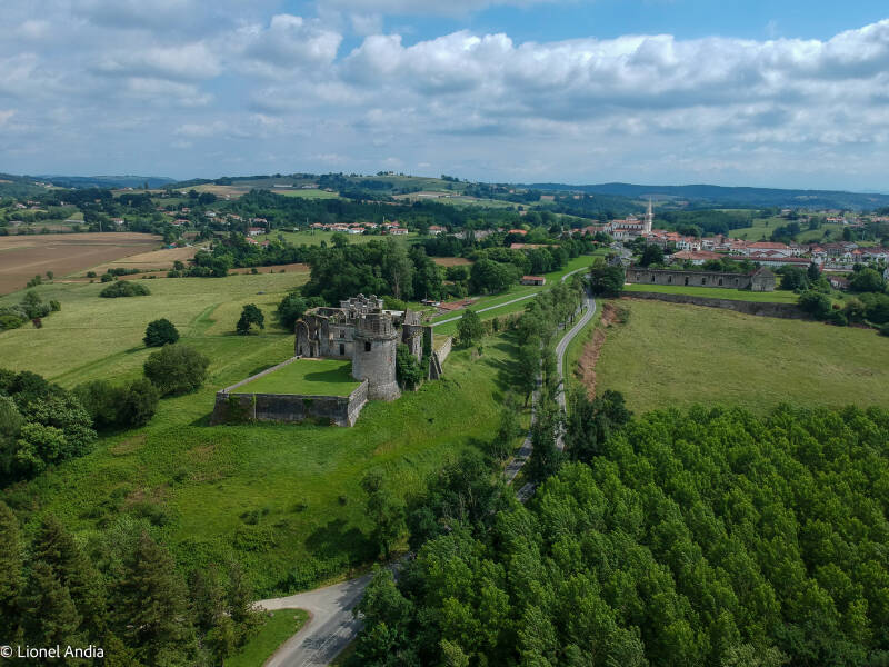 Le château et le village de Bidache