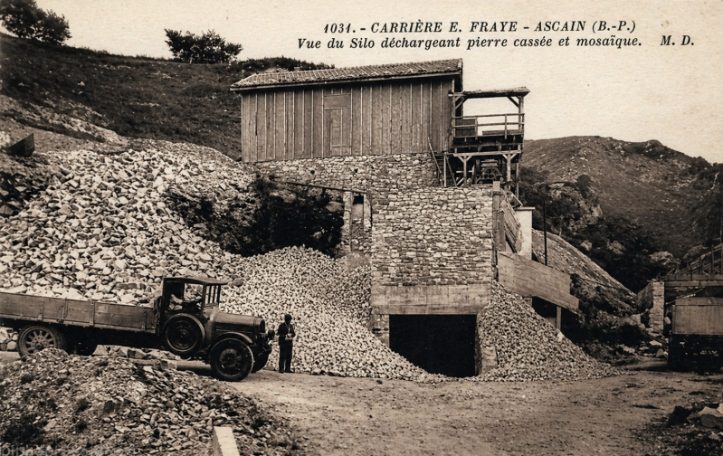 Les carrières d'Ascain au début des années 1930