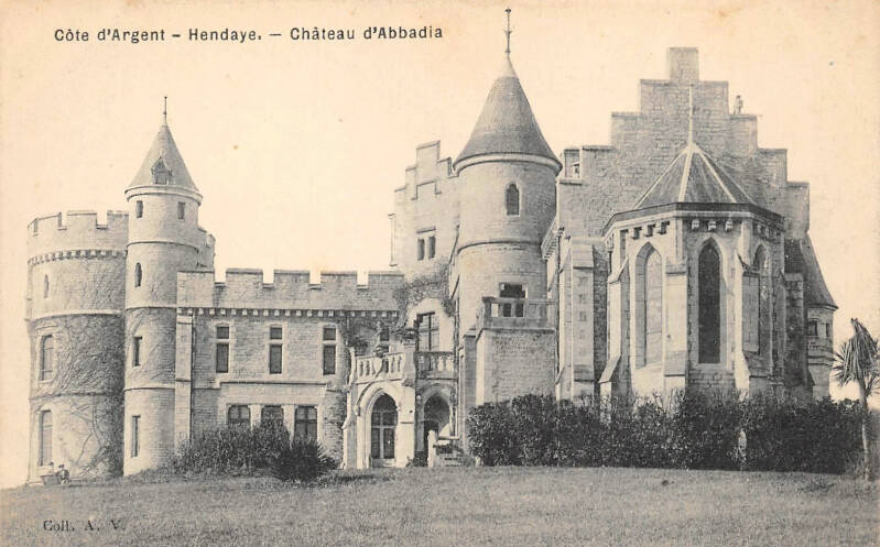Le château d'Abbadia à Hendaye au début des années 1920