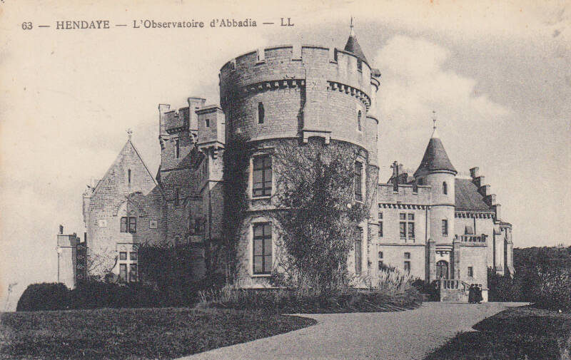Le château d'Abbadia à Hendaye au début des années 1920