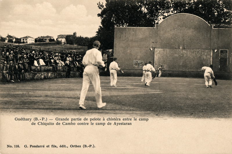 Partie de chistera à Guéthary vers 1910