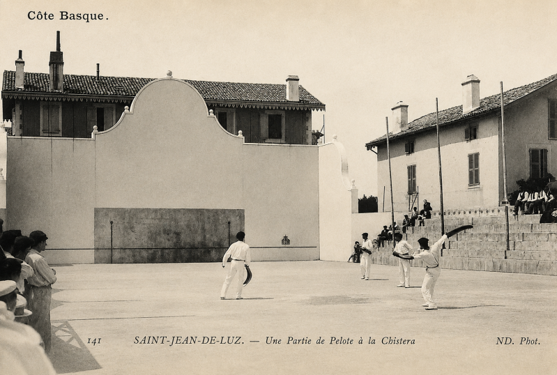 Partie de chistera à Saint-Jean-de-Luz  vers 1920