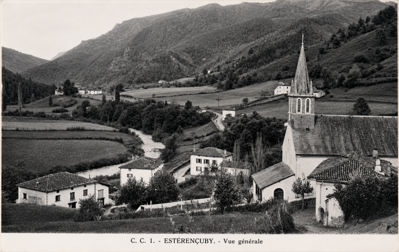 Le village d'Estérençuby - Ezterenzubi vers 1919
