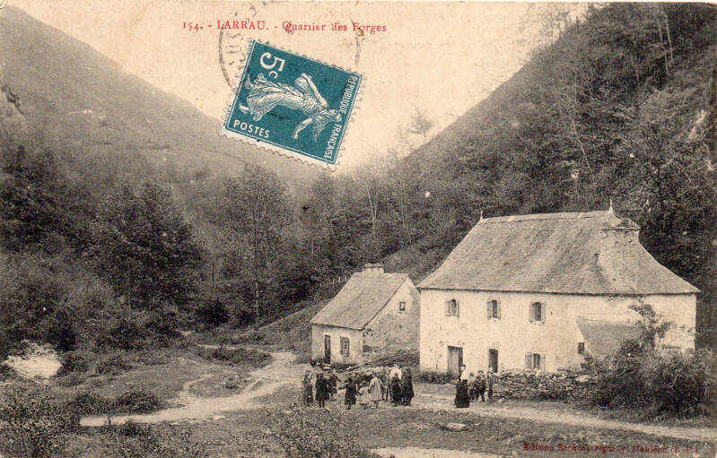 Le quartier des Forges à Larrau en 1910