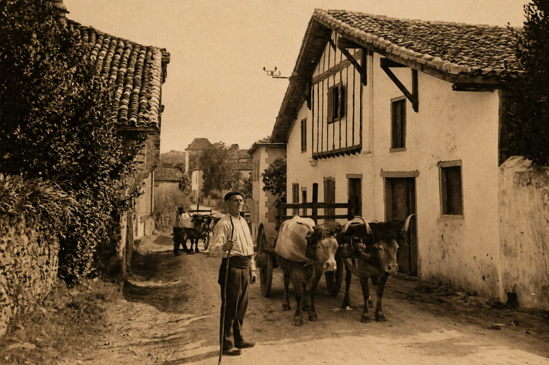 Le village de Garris vers 1920
