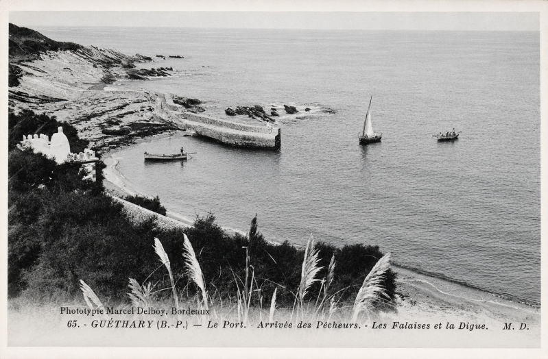 Le port de Guéthary au début du XXe siècle