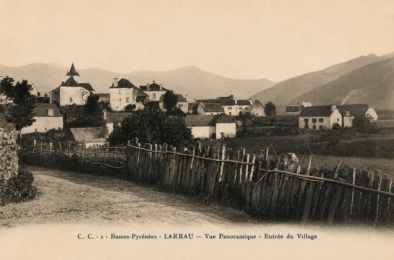 Le village de Larrau - Larraine vers 1910