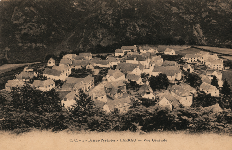 Le village de Larrau - Larraine vers 1910