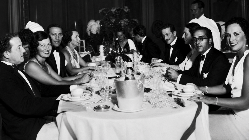 Le restaurant de l'hôtel-casino de la Roseraie à Bidart en 1929