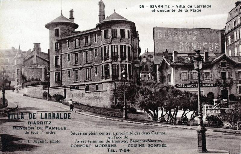 Biarritz la Villa Larralde en 1908