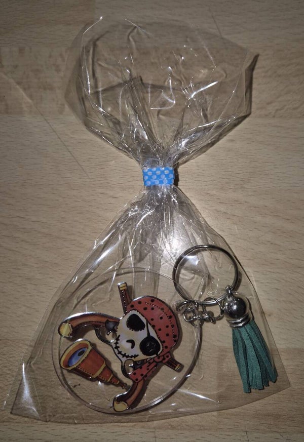 Design Schlüsselanhänger Pirat mit Fernglas und Quaste