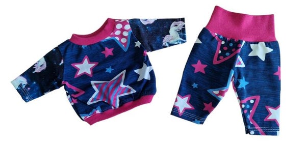 2tlg. Kleiderset Stars & Stripes für 36cm Puppen