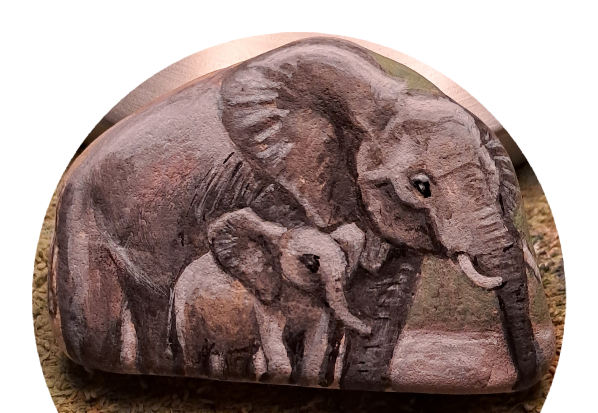 "LivingStone": Elephants, mother and baby